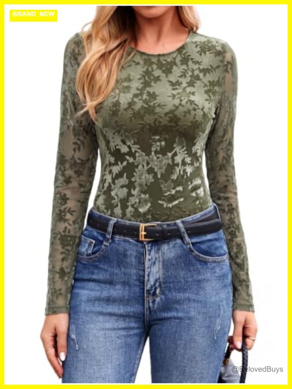 Womens Floral Mesh Top Long Sleeve Sheer Fitted Y2K Going Out Blouse